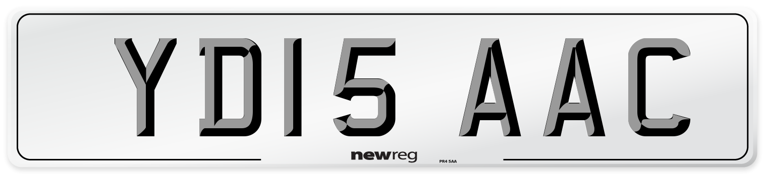 YD15 AAC Number Plate from New Reg
